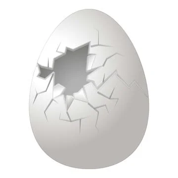 Shell egg icon cartoon vector. Eggshell easter Illustrazione stock