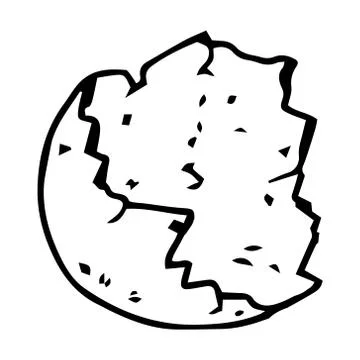 Shell of the eggs hand drawn. Stock Illustration