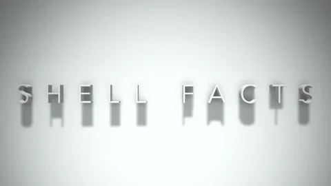 Shell Facts 3D title animation with shadows on a white background Stock Footage 296610272