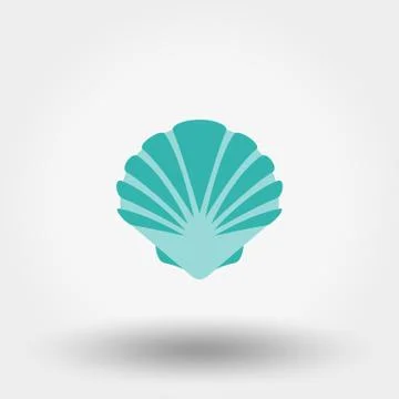 Shell. Flat icon Stock Illustration