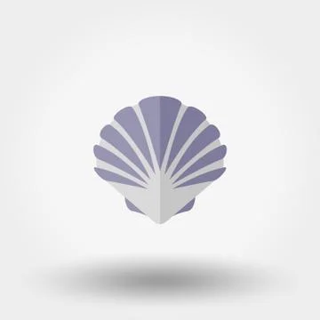 Shell. Flat icon Stock Illustration