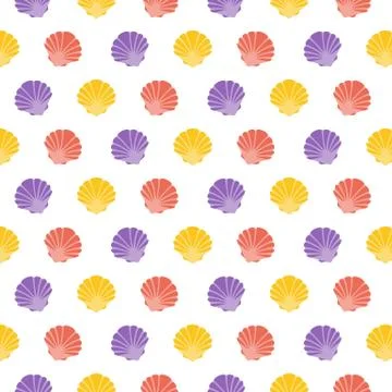 Shell. Flat pattern Stock Illustration