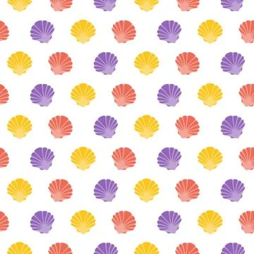 Shell. Flat pattern Stock Illustration