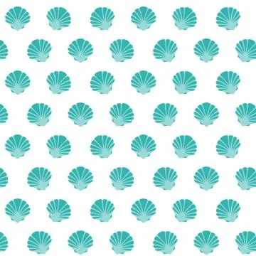 Shell. Flat pattern Illustrazione stock