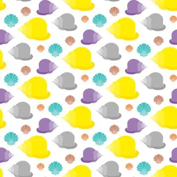 Shell. Flat pattern. Stock Illustration