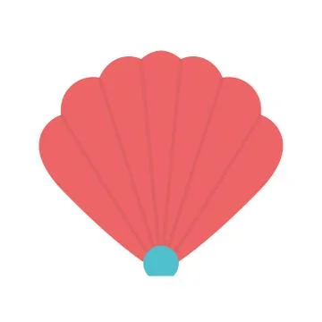 Shell flat style icon vector design Stock Illustration