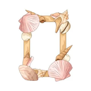 Shell frame illustration Stock-Illustration