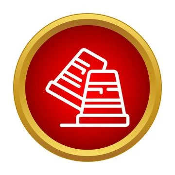 Shell game cups icon representing gambling tricks Illustrazione stock