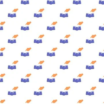 Shell game cups pattern showing deception concept Stock Illustration