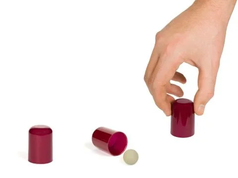 Shell game 스톡 사진