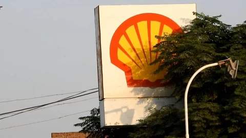 Shell Gas Station Logo - Pakistan Stock Footage 220732873