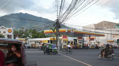 Shell gas station Philippines, 4k Stock Footage 154543186