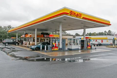 Shell gas station Foto stock