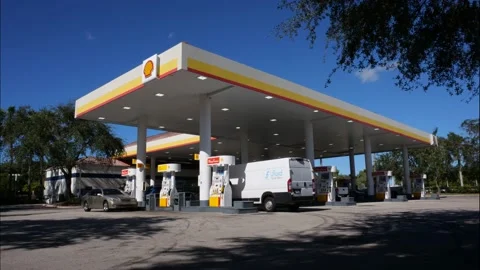 Shell Gas Station Time Lapse Stock Footage 229550163