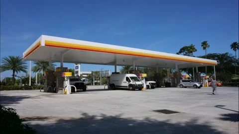 Shell Gas Station Time Lapse Stock Footage 235040237