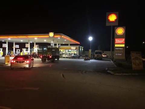 Shell gas stations Foto stock