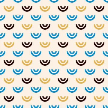 Shell geometric seamless pattern Stock Illustration