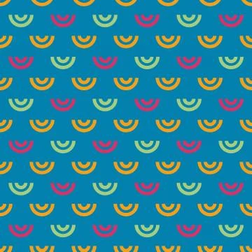 Shell geometric seamless pattern Stock Illustration