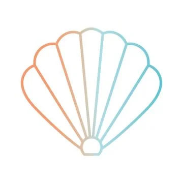 Shell gradient style icon vector design イラスト素材