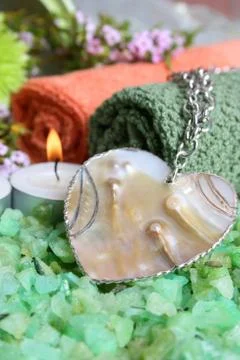 Shell heart Stock-Fotos