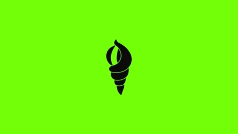 Shell as house icon animation Stock Footage 157503801
