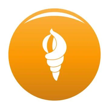 Shell as house icon vector orange Stock Illustration