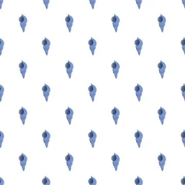 Shell as house pattern seamless vector Illustrazione stock