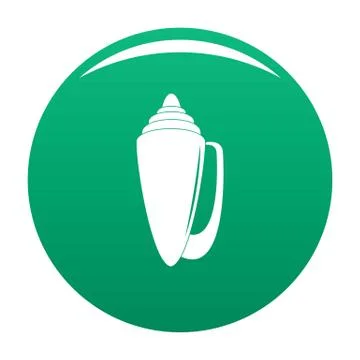 Shell icon green Stock Illustration