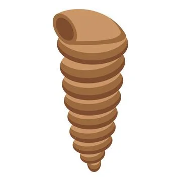 Shell icon isometric vector. Sea conch Stock Illustration