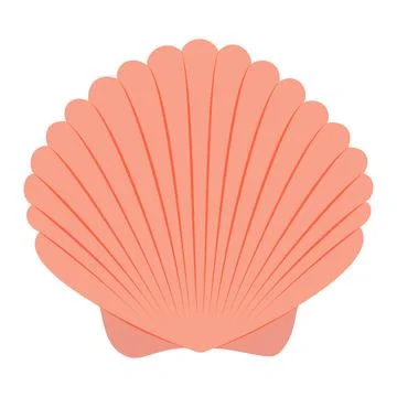 Shell icon logo element. Isolated object on a white background. Stock Illustration