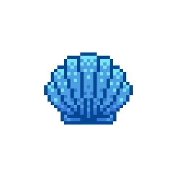 Shell Icon Pixel Illustrazione stock