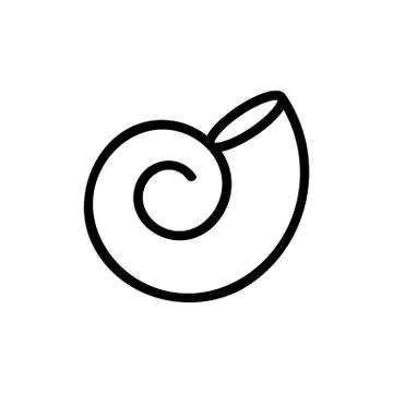 Shell icon vector. Isolated contour symbol illustration Illustrazione stock