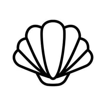 Shell icon vector. Isolated contour symbol illustration 스톡 일러스트