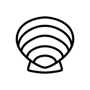 Shell icon vector. Isolated contour symbol illustration 스톡 일러스트