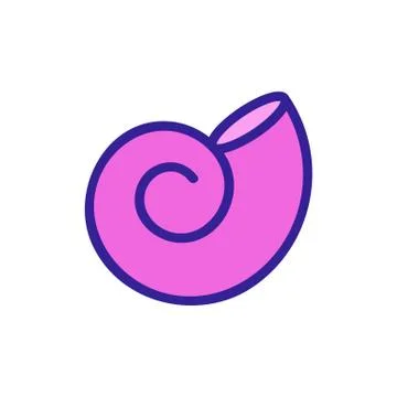 Shell icon vector. Isolated contour symbol illustration Stock Illustration