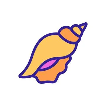 Shell icon vector. Isolated contour symbol illustration Stock Illustration