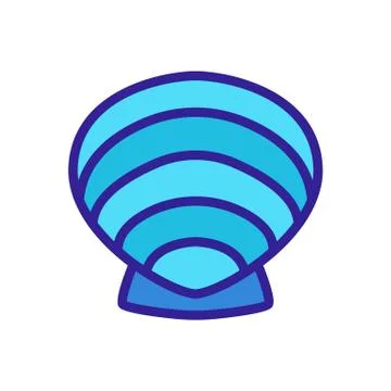 Shell icon vector. Isolated contour symbol illustration Illustrazione stock
