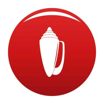 Shell icon vector red Illustrazione stock