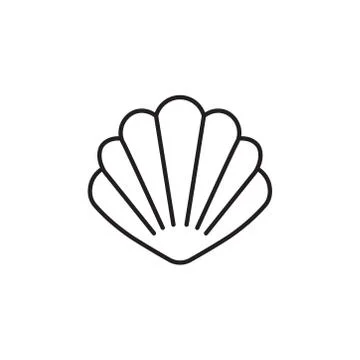 Shell icon vector on white background Stock Illustration