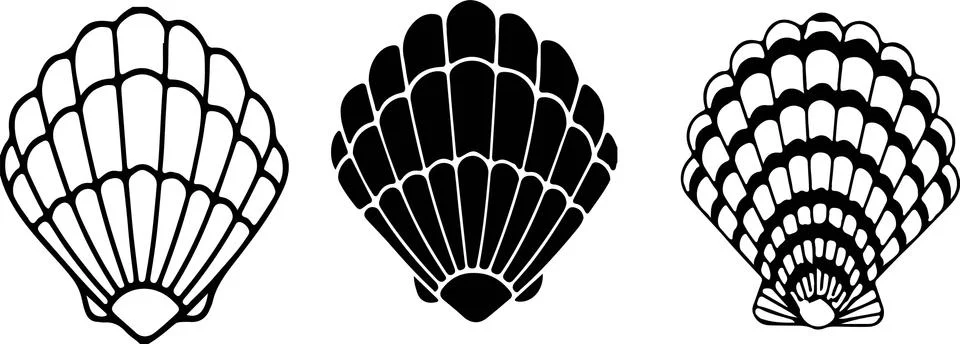 Shell icon on white background Stock Illustration