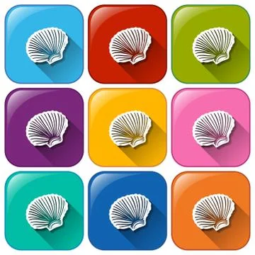 Shell icons Stock Illustration