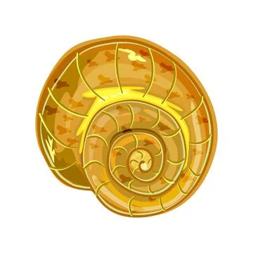 Shell isolated on white background. Conch icon. Snail house. Stock Illustration