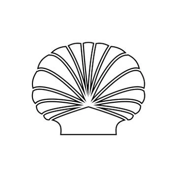 Shell it is black icon . イラスト素材