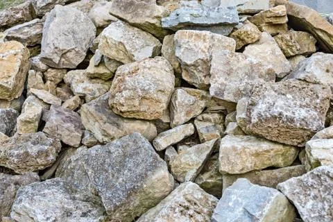 Shell limestones on a pile Stock Photos