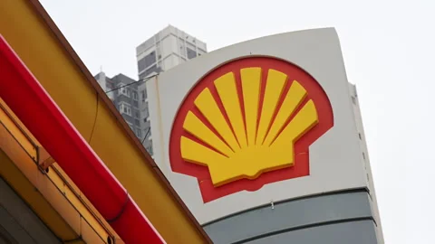 Shell Logo Hong Kong Gas Station Close-up Multinational Energy Brand Oil Stock Footage 333018347