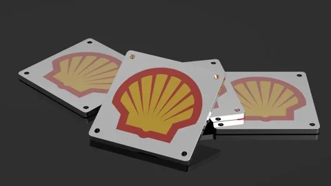 Shell logo Illustrative 3D Animation Captivating International Signal Stock Footage 262022245