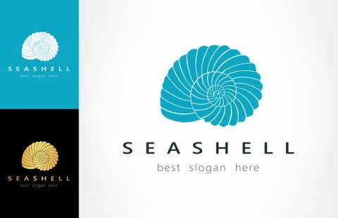 Shell Logo. Mollusk. Stock Illustration