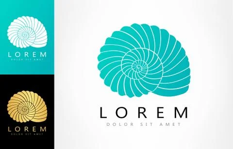 Shell Logo. Mollusk. Stock Illustration