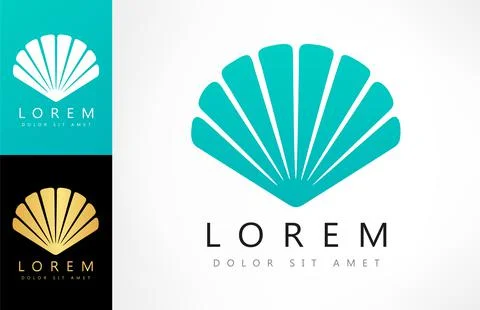 Shell Logo. Mollusk. Stock Illustration