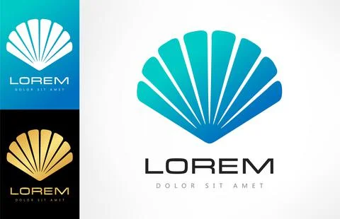 Shell Logo. Mollusk. Stock Illustration